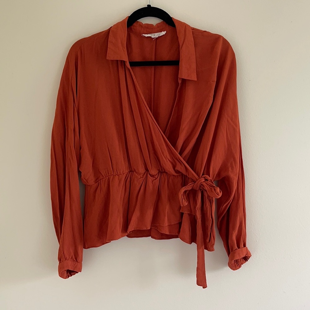 Beautiful Rust Orange Blouse!